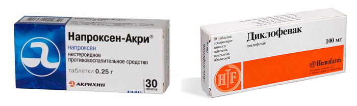 Препараты Напроксен и Диклофенак